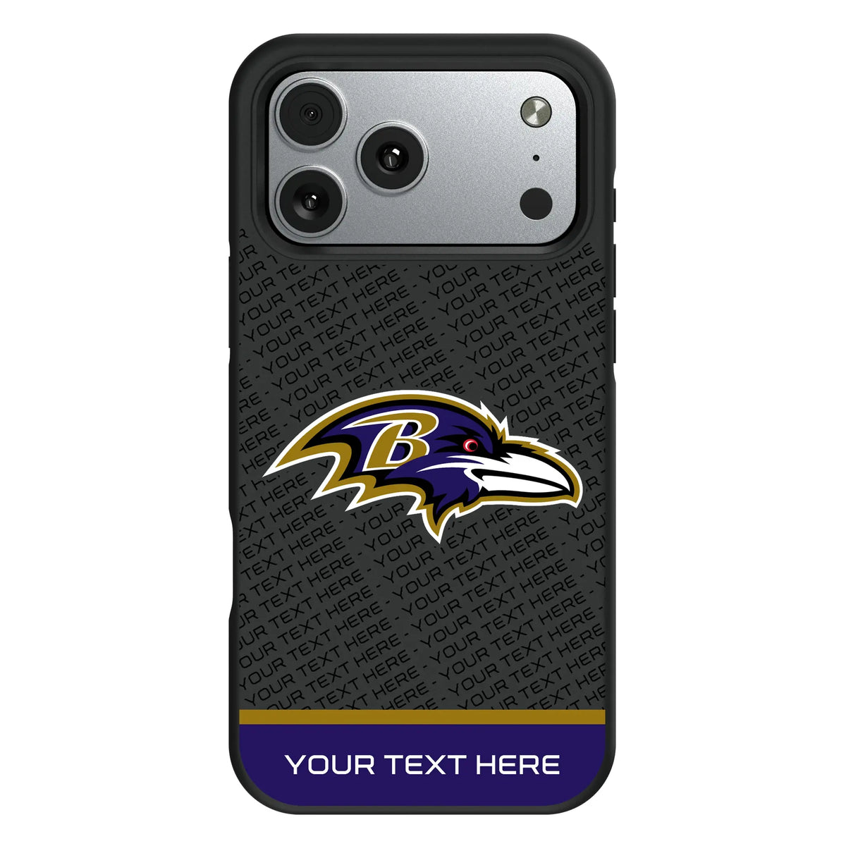 Baltimore Ravens Personalized EndZone Plus iPhone Bump Phone Case for Apple iPhone#Device_iPhone 17 Pro Max