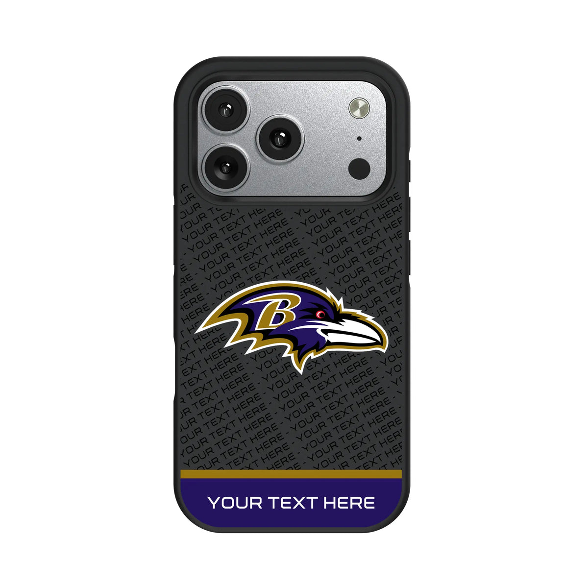 Baltimore Ravens Personalized EndZone Plus iPhone Bump Phone Case for Apple iPhone#Device_iPhone 17 Pro