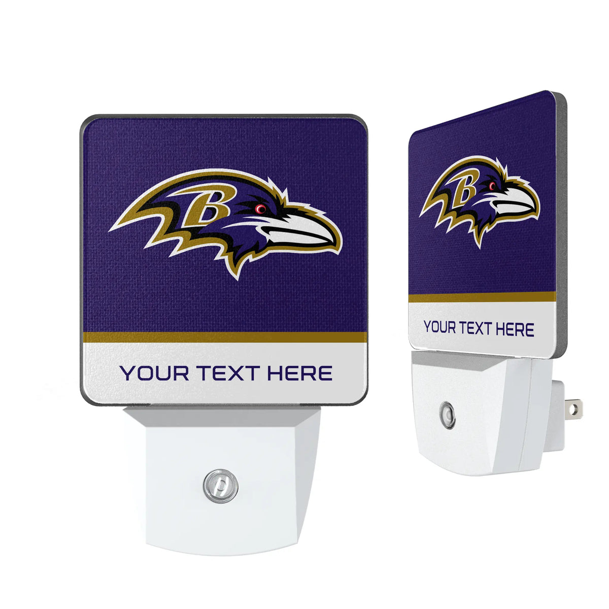 Baltimore Ravens Personalized Endzone Solid Night Light 2-Pack