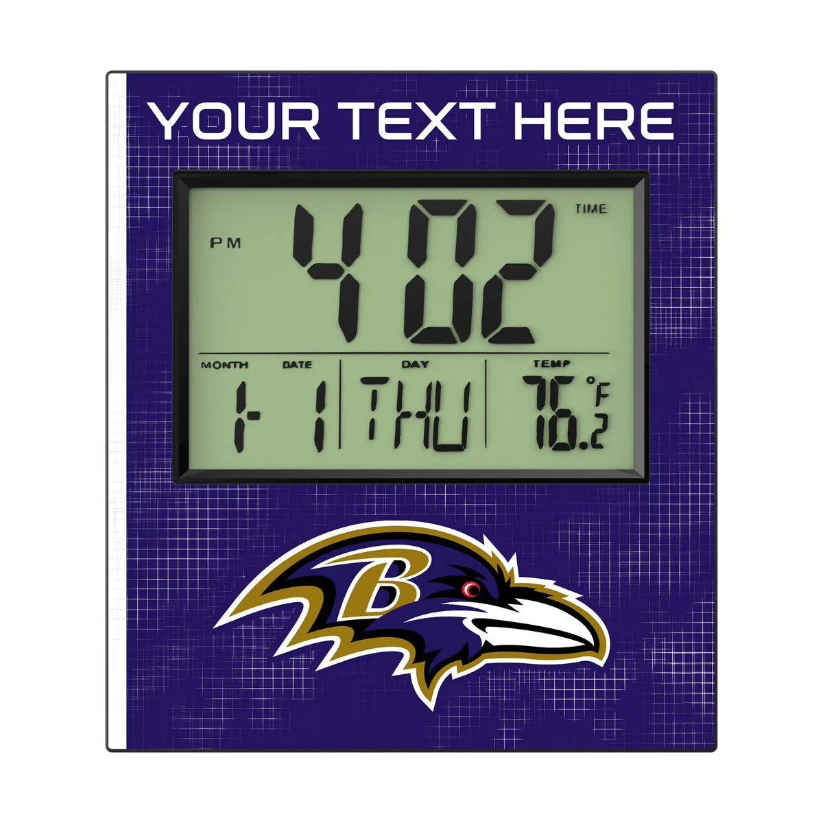 Baltimore Ravens Personalized Hatch Wall Clock