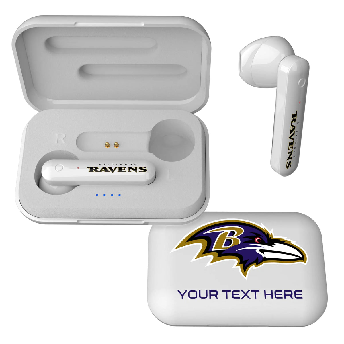 Baltimore Ravens Personalized Insignia Wireless TWS Earbuds