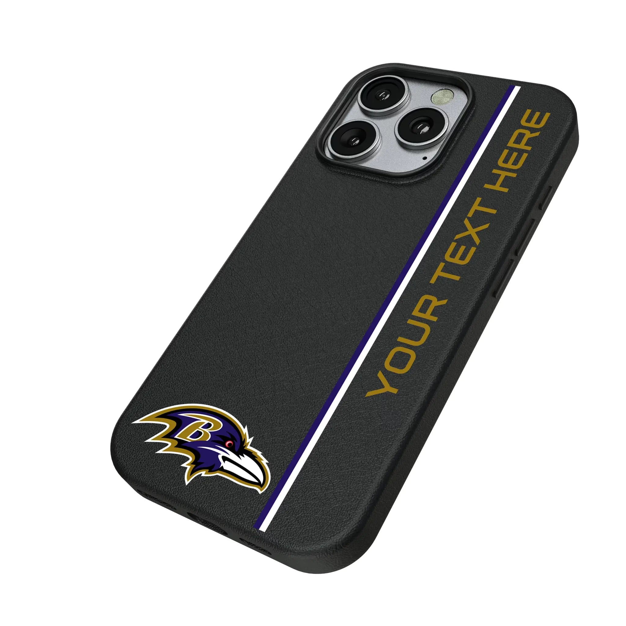 Baltimore Ravens Personalized Sidebard iPhone MagSafe Compatible Phone Case for Apple iPhone - Isometric View