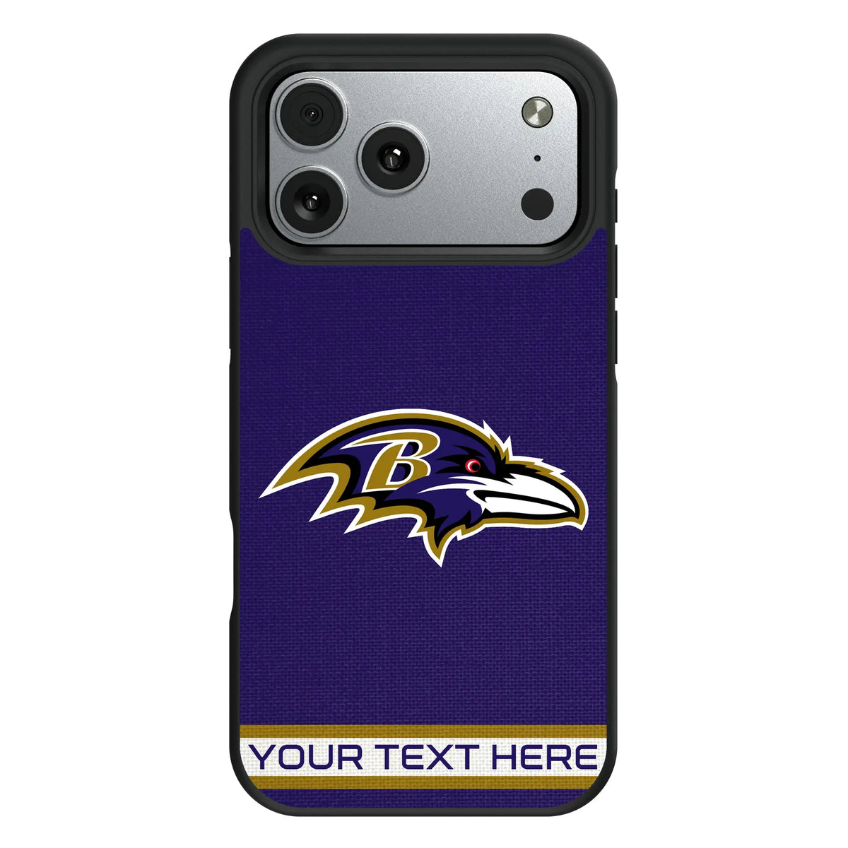 Baltimore Ravens Personalized Stripe iPhone Bump Phone Case for Apple iPhone#Device_iPhone 17 Pro Max
