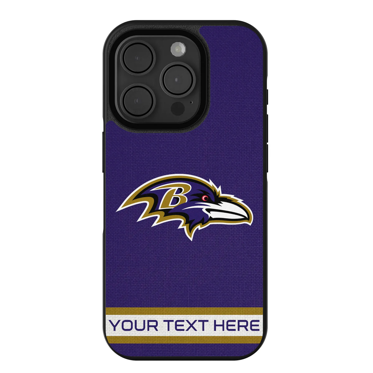 Baltimore Ravens Personalized Stripe iPhone Bump Phone Case for Apple iPhone