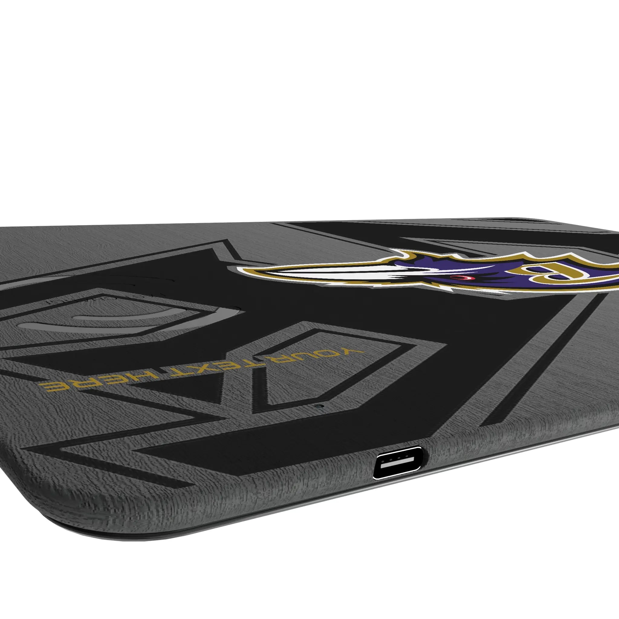 Baltimore Ravens Personalized Tilt 15-Watt Wireless Charger and Mouse Pad