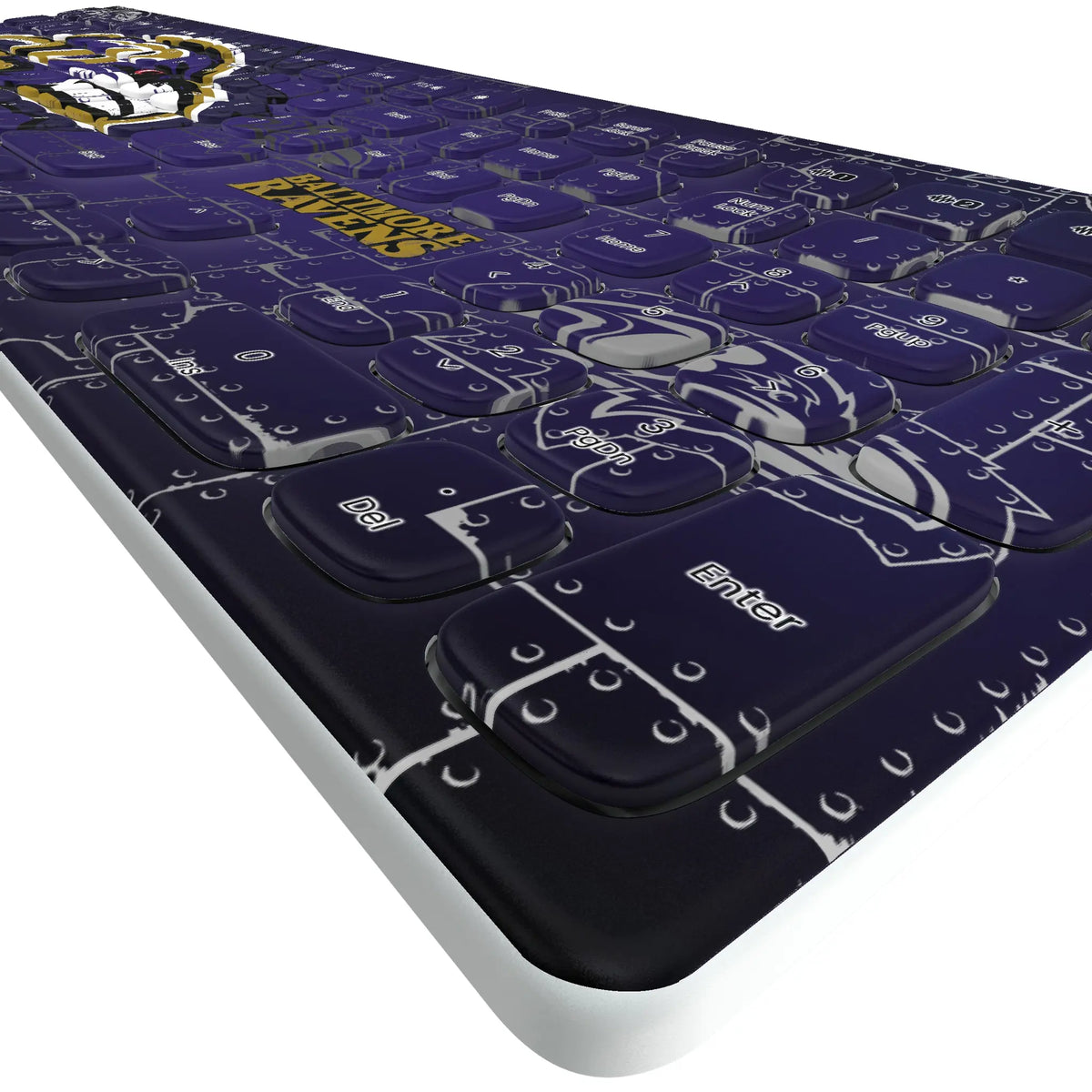 Baltimore Ravens Rivet KKB605 Curved Wireless Keyboard - Detail