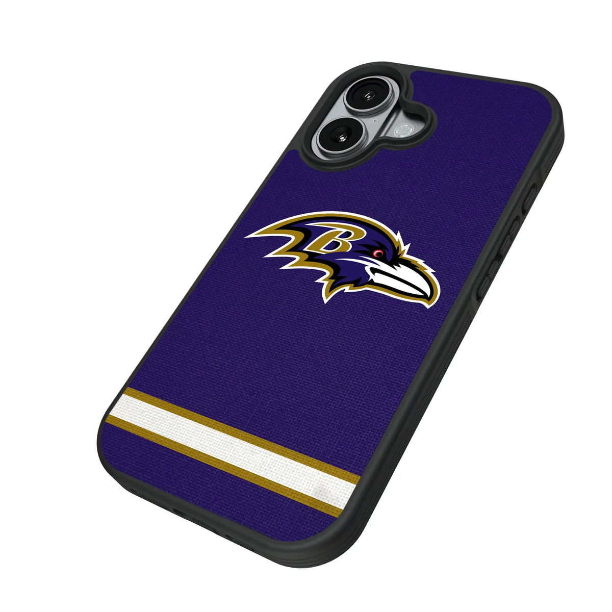 Baltimore Ravens Stripe iPhone Bump Phone Case for Apple iPhone - Isometric View#Device_iPhone 17
