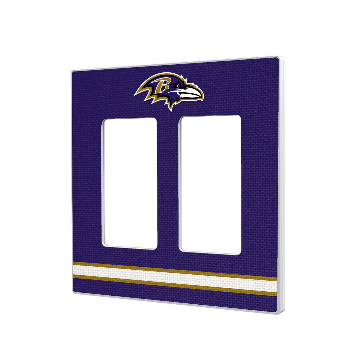 Baltimore Ravens Stripe Hidden-Screw Light Switch Plate#Style_Double Rocker