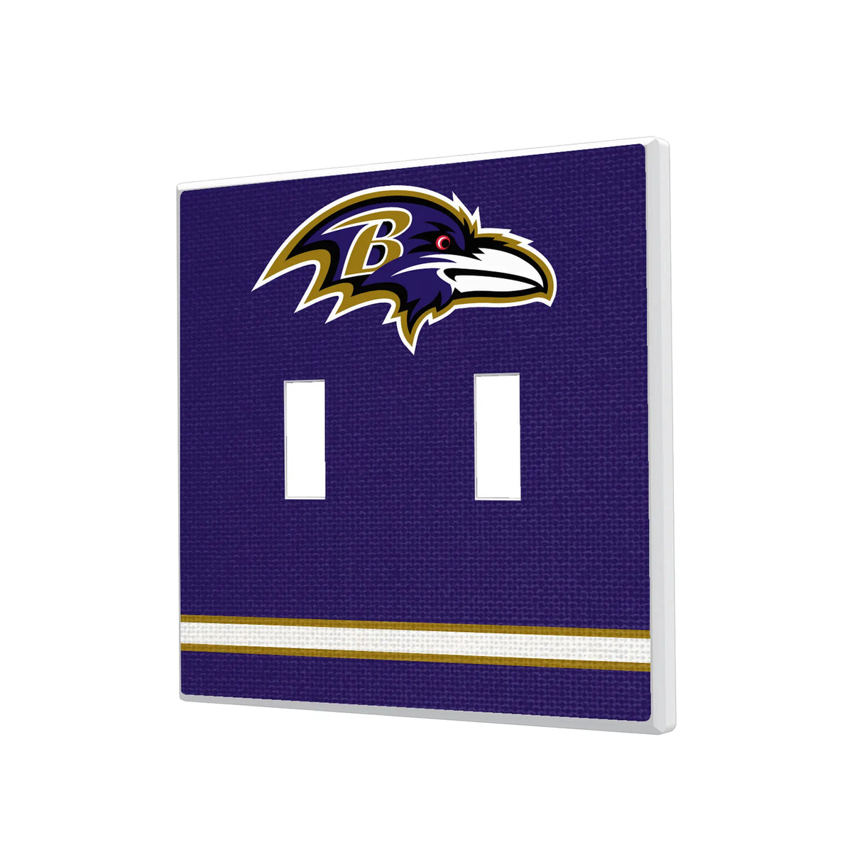 Baltimore Ravens Stripe Hidden-Screw Light Switch Plate#Style_Double Toggle