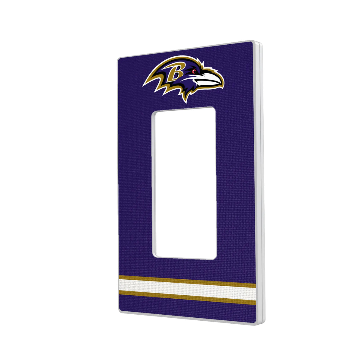 Baltimore Ravens Stripe Hidden-Screw Light Switch Plate#Style_Single Rocker