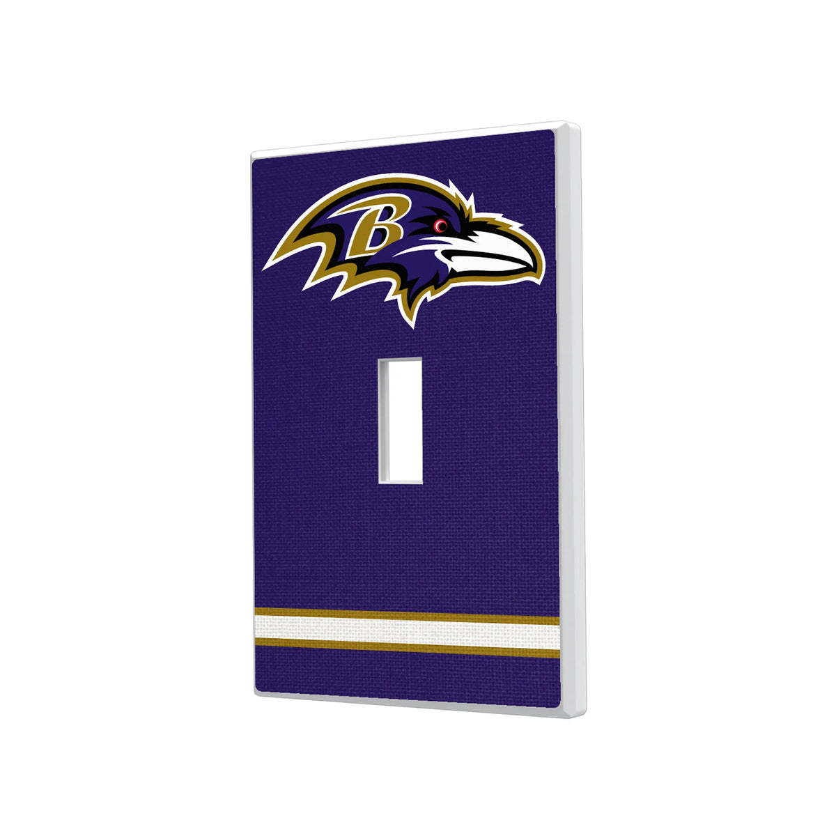 Baltimore Ravens Stripe Hidden-Screw Light Switch Plate#Style_Single Toggle