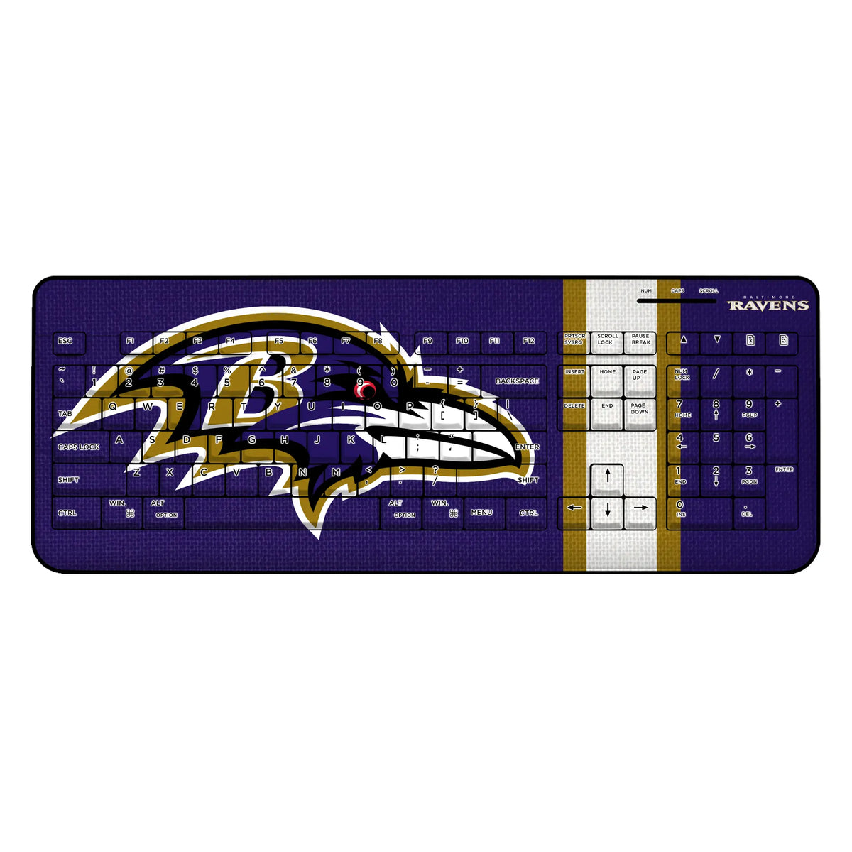 Baltimore Ravens Stripe Wireless USB Keyboard