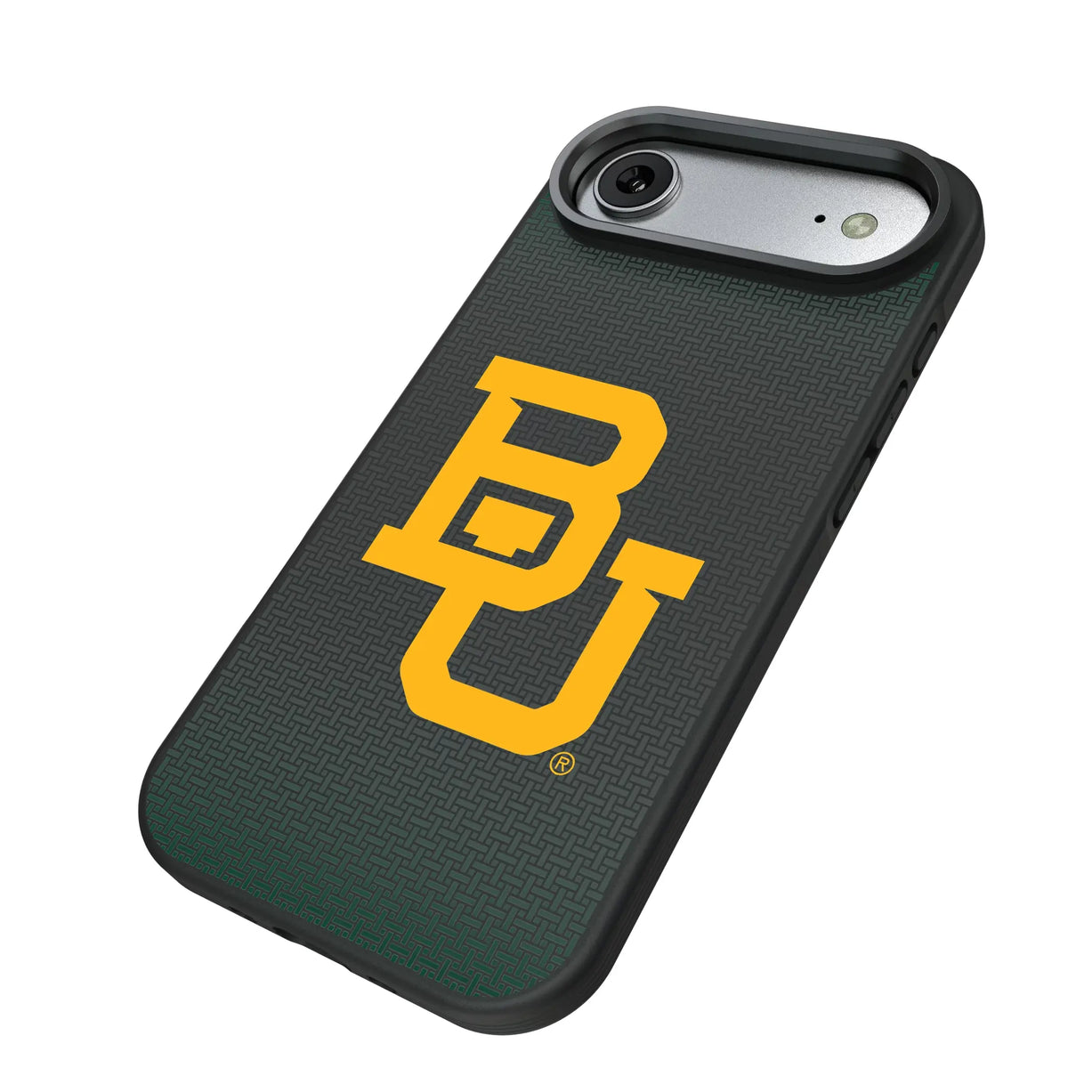 Baylor University Bears Linen iPhone Bump Phone Case for Apple iPhone - Isometric View#Device_iPhone Air
