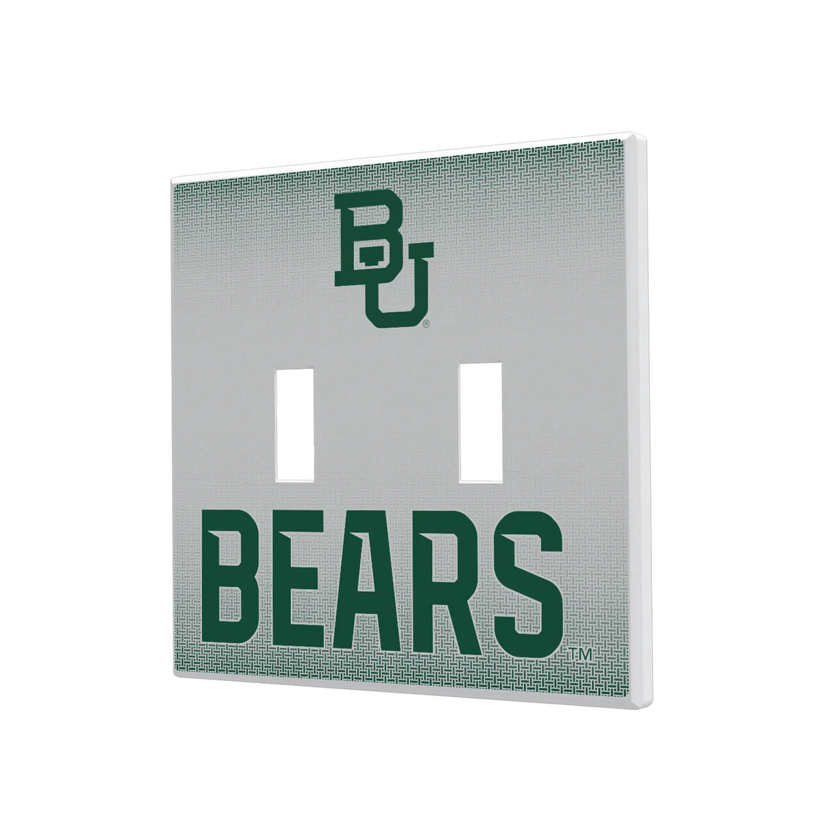 Baylor University Bears Linen Hidden-Screw Light Switch Plate#Style_Double Toggle