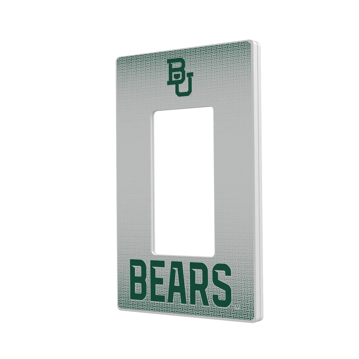 Baylor University Bears Linen Hidden-Screw Light Switch Plate#Style_Single Rocker