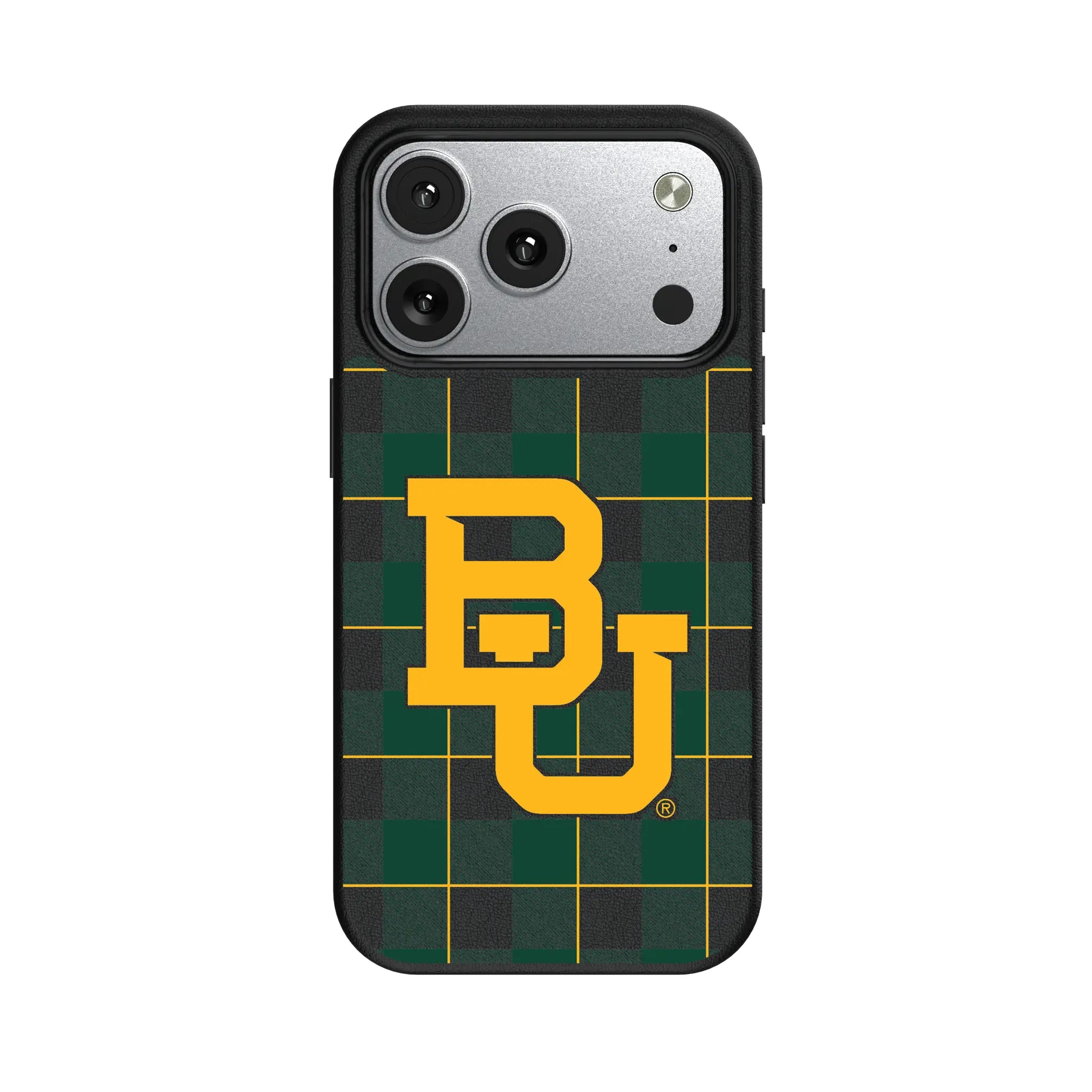 Baylor University Bears Plaid iPhone MagSafe Compatible Phone Case for Apple iPhone#Device_iPhone 17 Pro