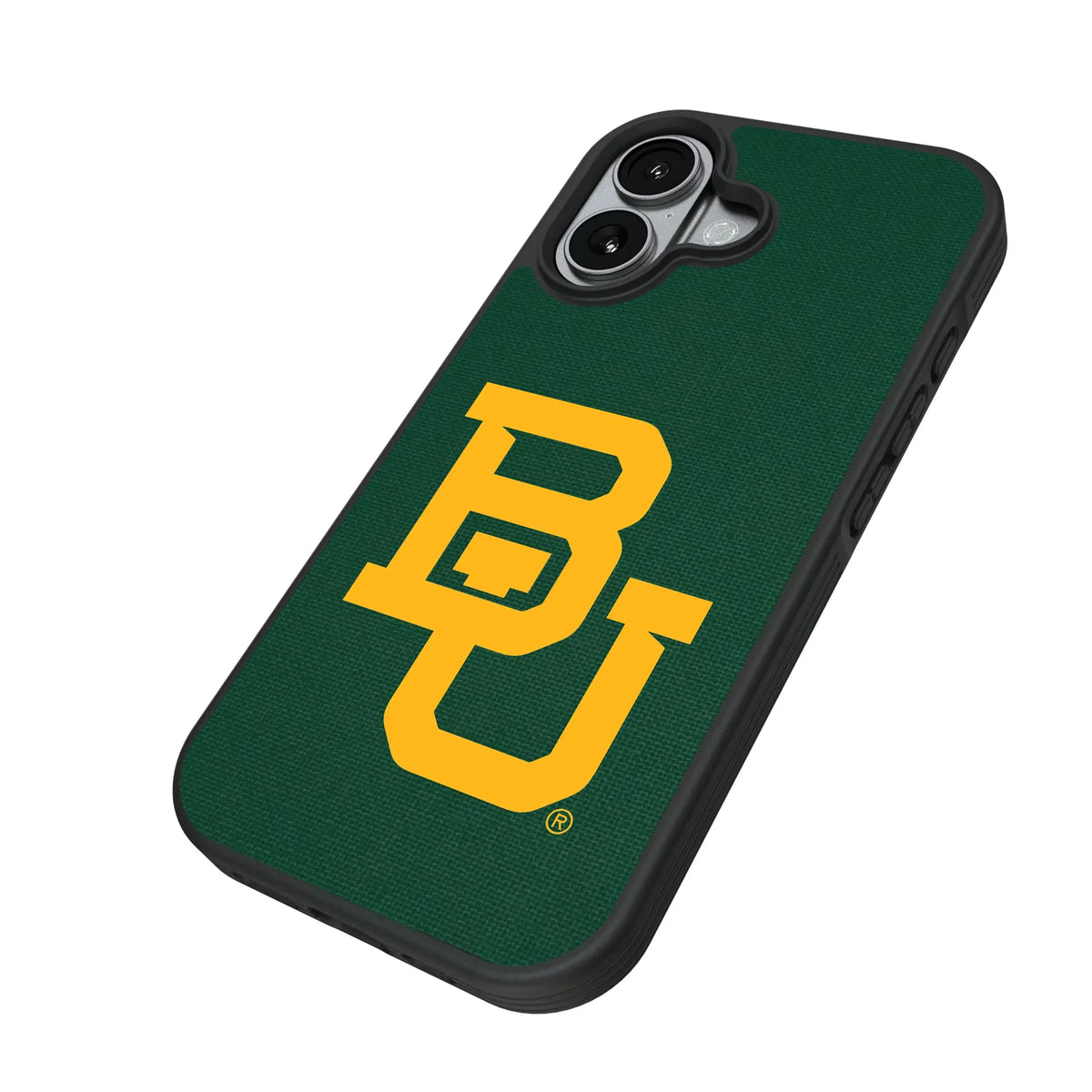Baylor University Bears Solid iPhone Bump Phone Case for Apple iPhone - Isometric View#Device_iPhone 17