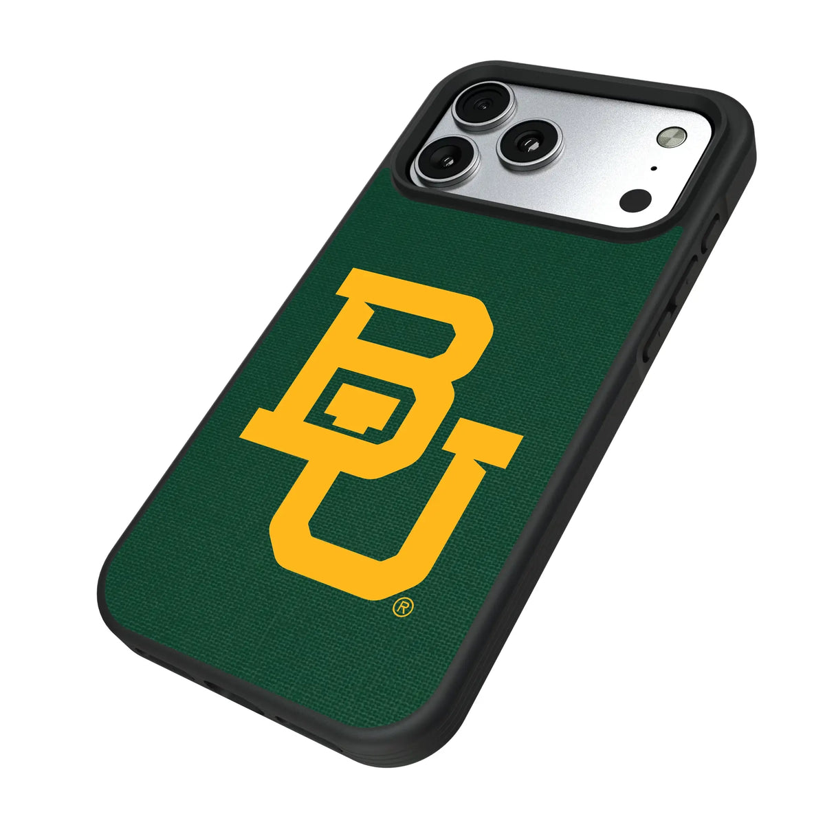 Baylor University Bears Solid iPhone Bump Phone Case for Apple iPhone - Isometric View#Device_iPhone 17 Pro Max