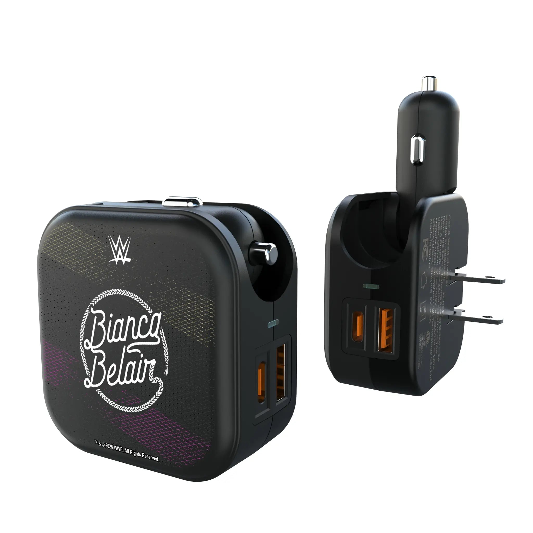 Bianca Belair Steel 2 in 1 USB A/C Charger