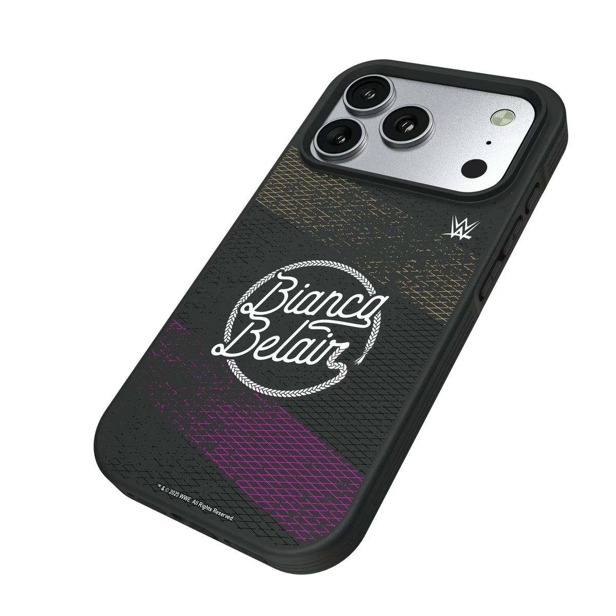 Bianca Belair Steel iPhone Bump Phone Case for Apple iPhone - Isometric View#Device_iPhone 17 Pro