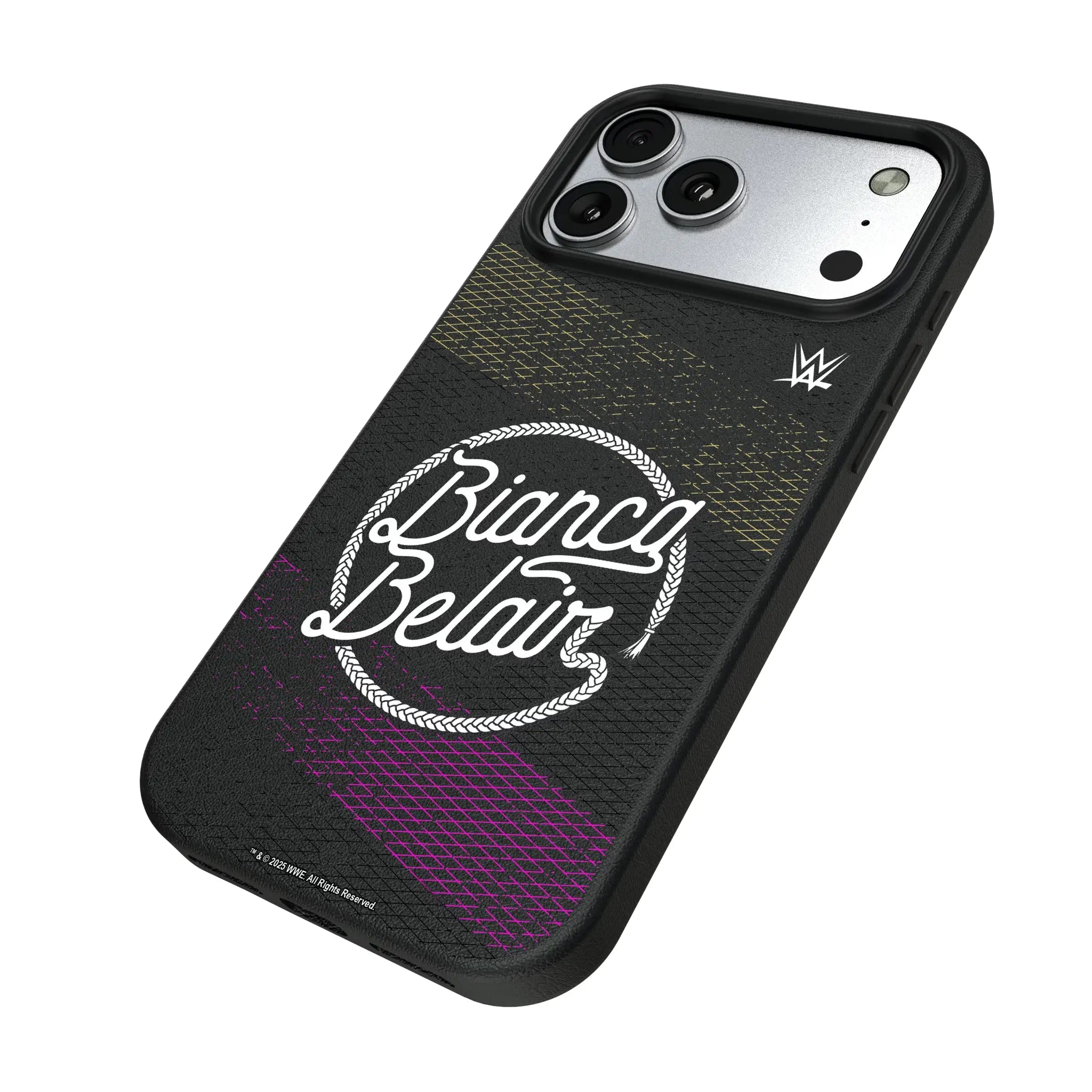 Bianca Belair Steel iPhone MagSafe Compatible Phone Case for Apple iPhone - Isometric View#Device_iPhone 17 Pro Max