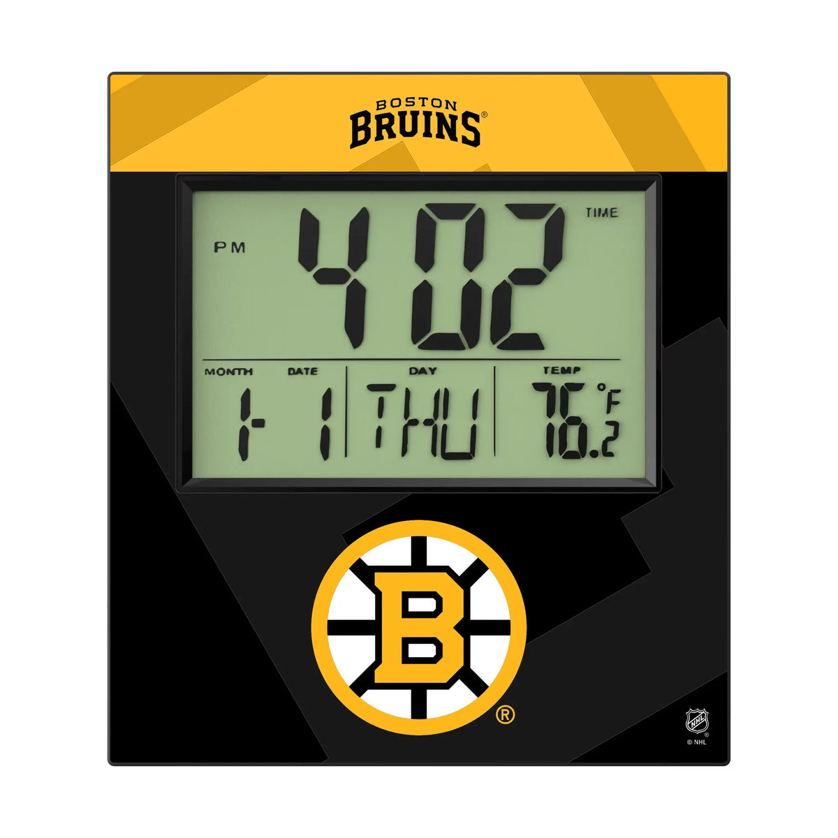 Boston Bruins Color Block Wall Clock