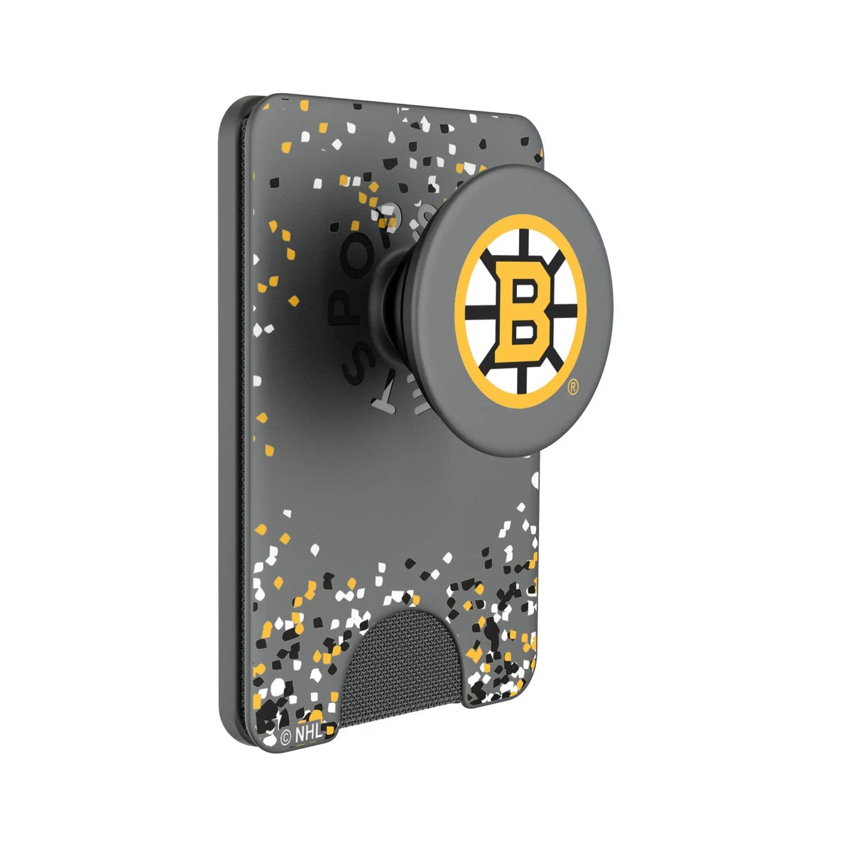 Boston Bruins Confetti Popsockets Wallet Magnetic