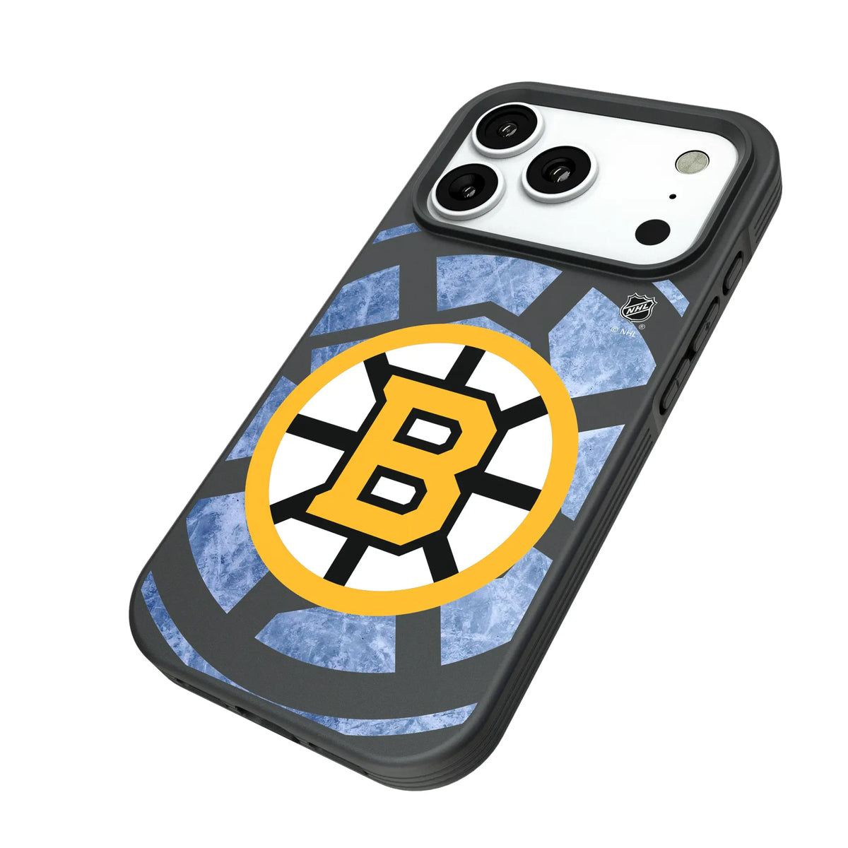 Boston Bruins Ice Tilt iPhone Bump Phone Case for Apple iPhone - Isometric View#Device_iPhone 18 Pro
