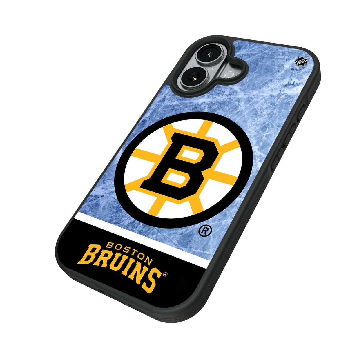 Boston Bruins Ice Wordmark iPhone Bump Phone Case for Apple iPhone - Isometric View#Device_iPhone 17