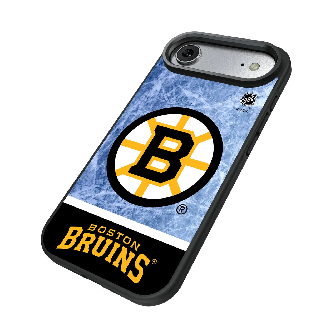 Boston Bruins Ice Wordmark iPhone Bump Phone Case for Apple iPhone - Isometric View#Device_iPhone Air