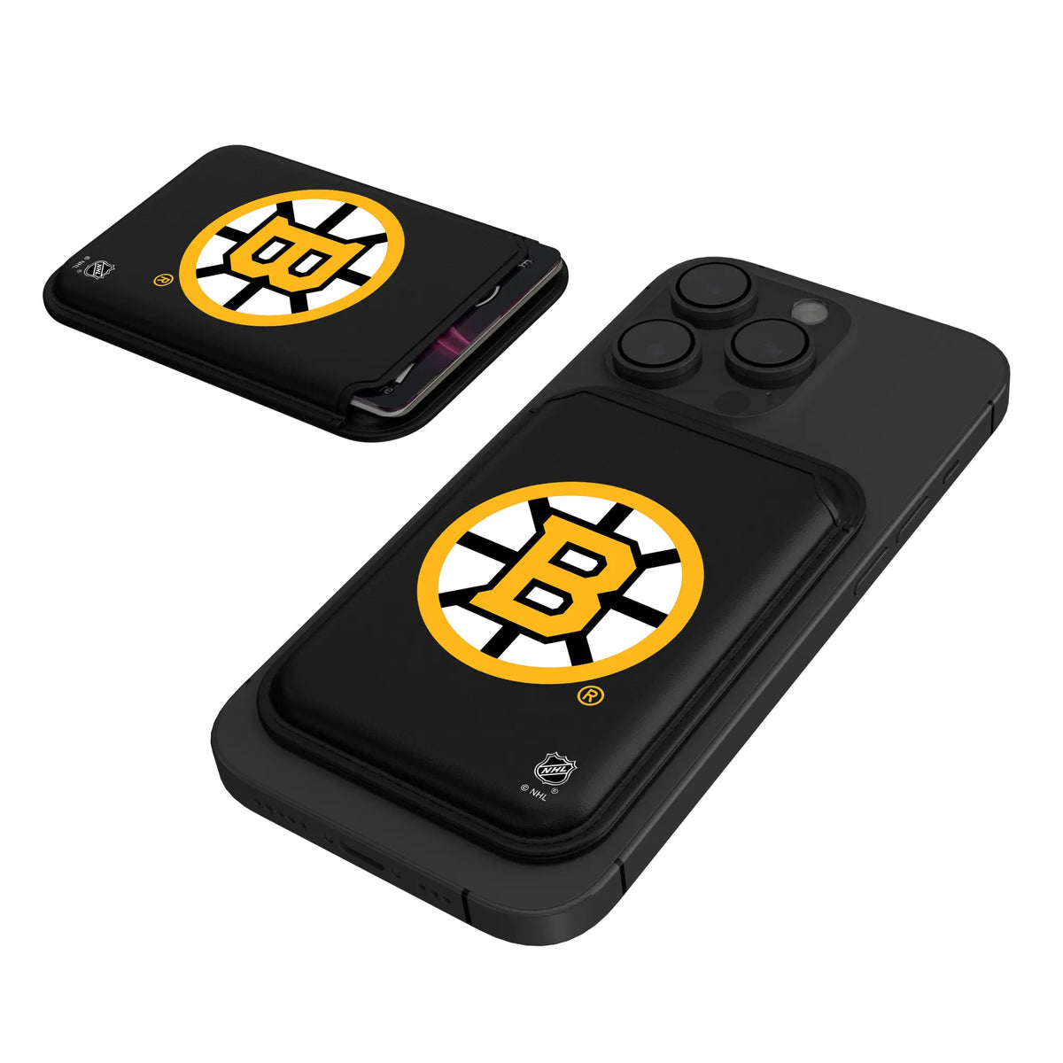 Boston Bruins Insignia Black Magnetic Credit Card Wallet