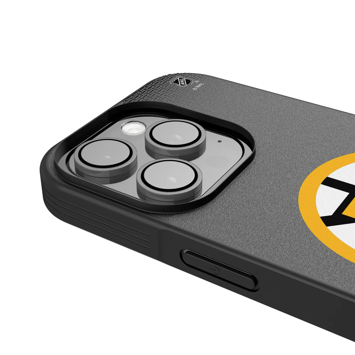 Boston Bruins Linen iPhone Bump Phone Case for Apple iPhone - Detail