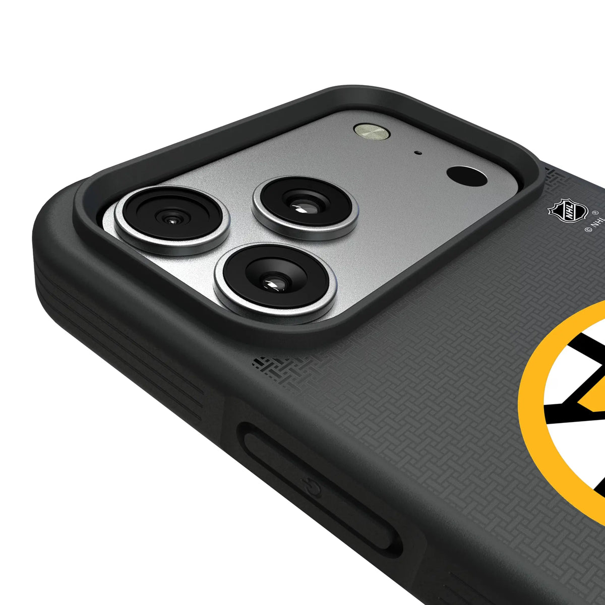 Boston Bruins Linen iPhone Bump Phone Case for Apple iPhone - Detail#Device_iPhone 17 Pro Max