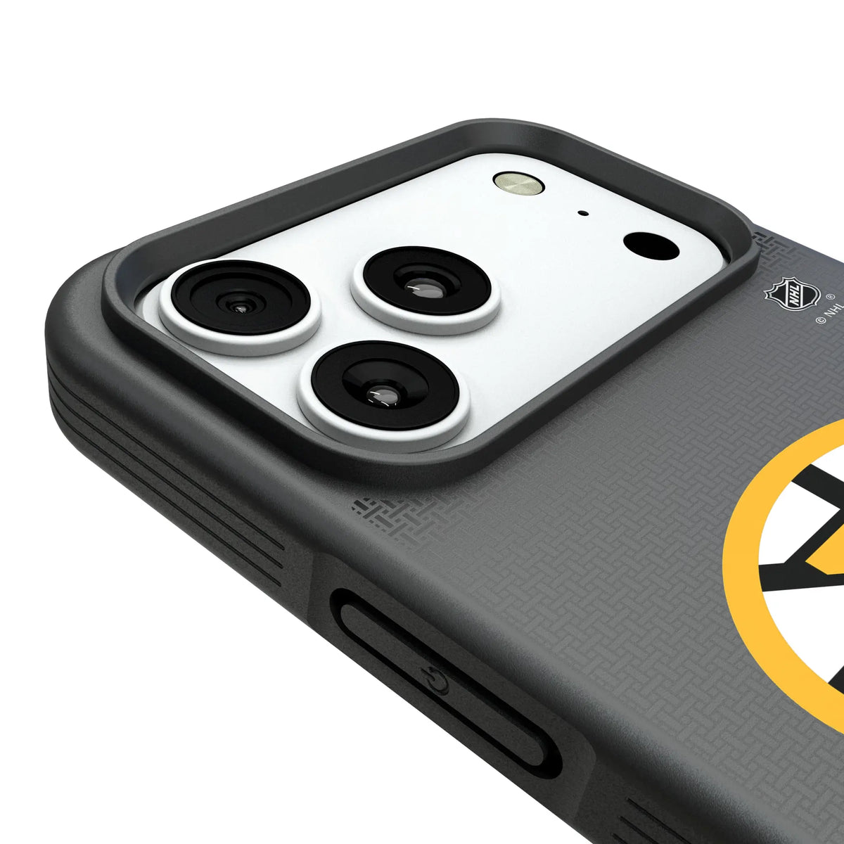 Boston Bruins Linen iPhone Bump Phone Case for Apple iPhone - Detail#Device_iPhone 18 Pro Max