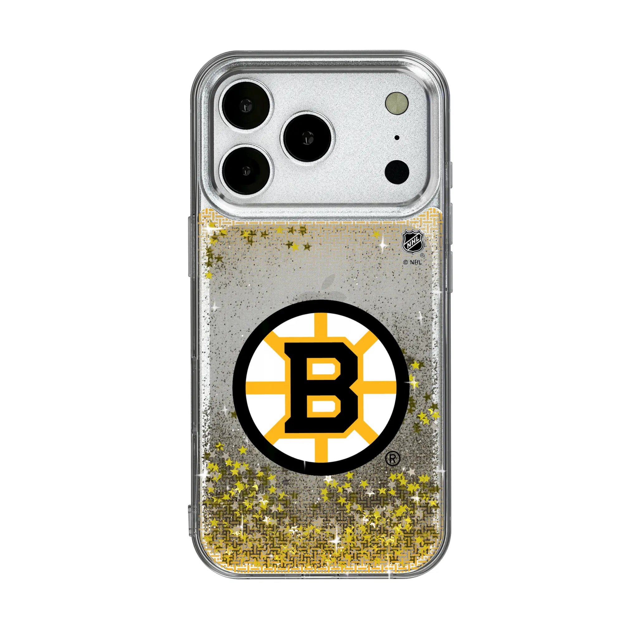 Boston Bruins Linen iPhone Glitter Phone Case for Apple iPhone