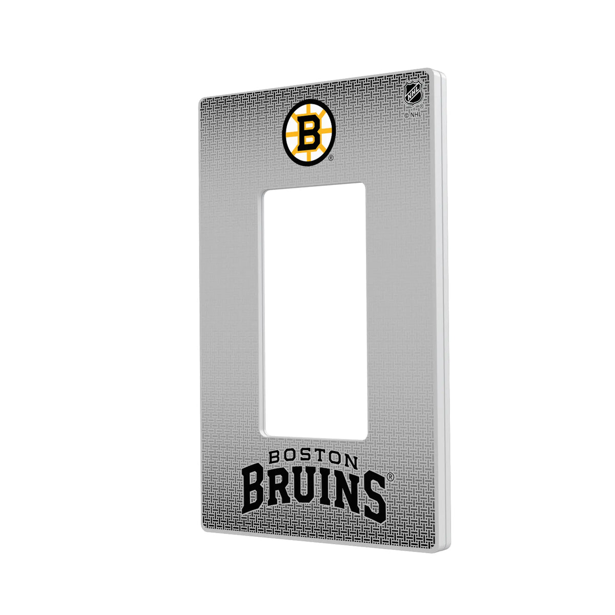 Boston Bruins Linen Hidden-Screw Light Switch Plate#Style_Single Rocker
