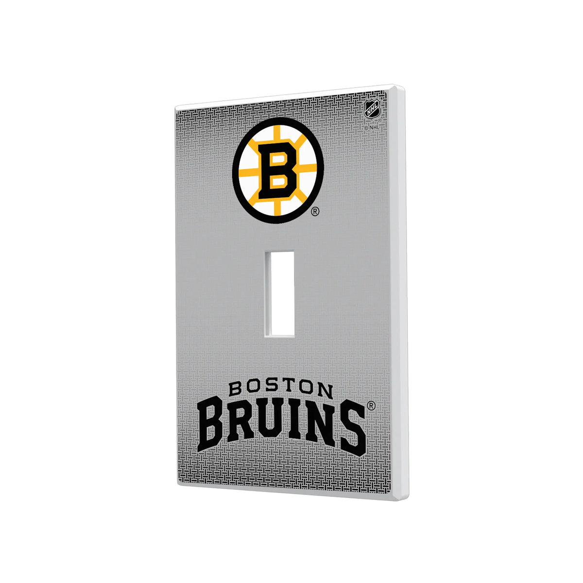 Boston Bruins Linen Hidden-Screw Light Switch Plate#Style_Single Toggle