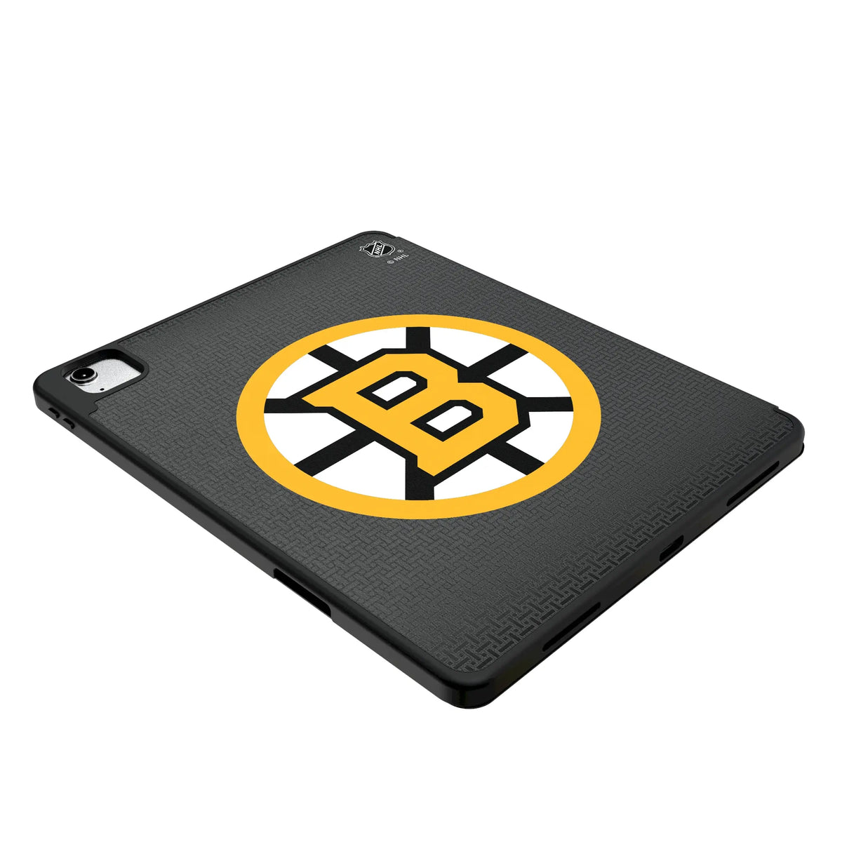 Boston Bruins Linen iPad Tablet Case for Apple iPad - Isometric View