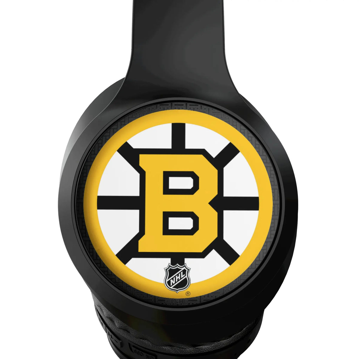 Boston Bruins Linen Wireless Over-Ear Headphones With Case - Detail