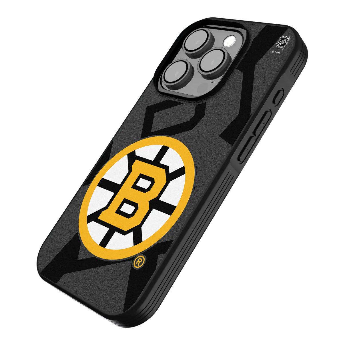 Boston Bruins Monocolor Tilt iPhone Bump Phone Case for Apple iPhone - Isometric View