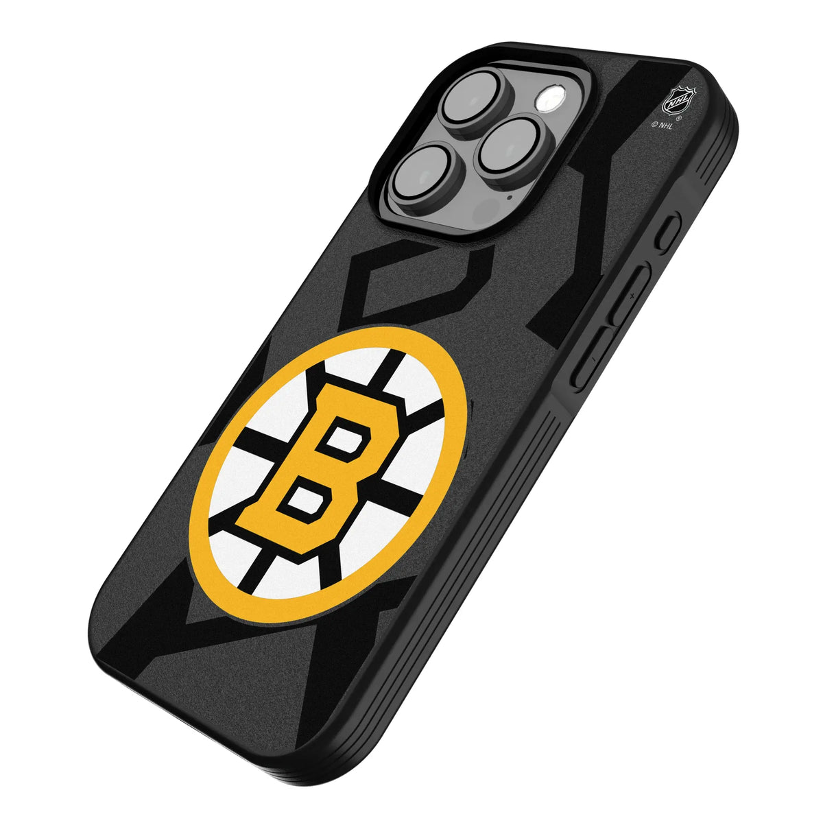 Boston Bruins Monocolor Tilt iPhone Bump Phone Case for Apple iPhone - Isometric View