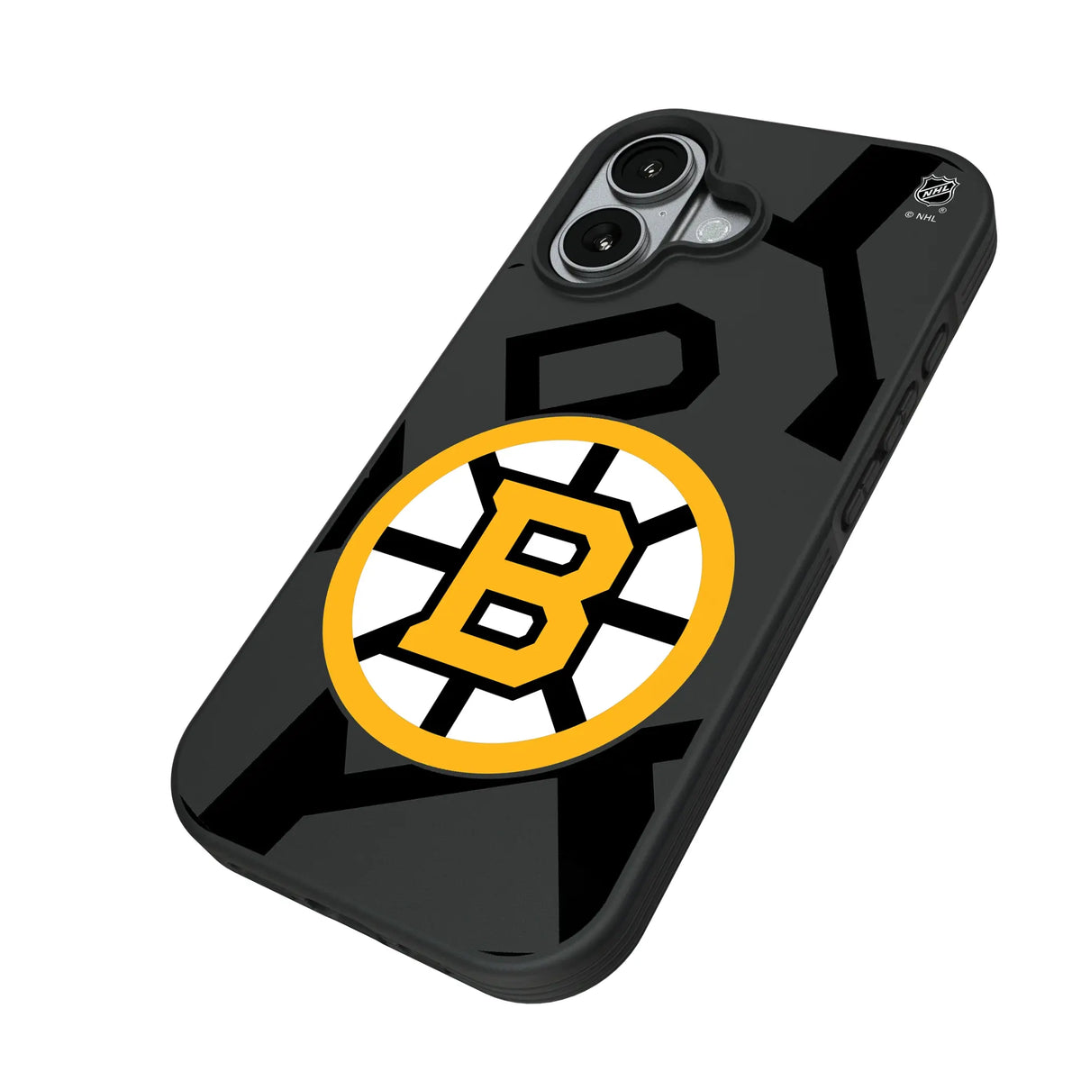 Boston Bruins Monocolor Tilt iPhone Bump Phone Case for Apple iPhone - Isometric View#Device_iPhone 17