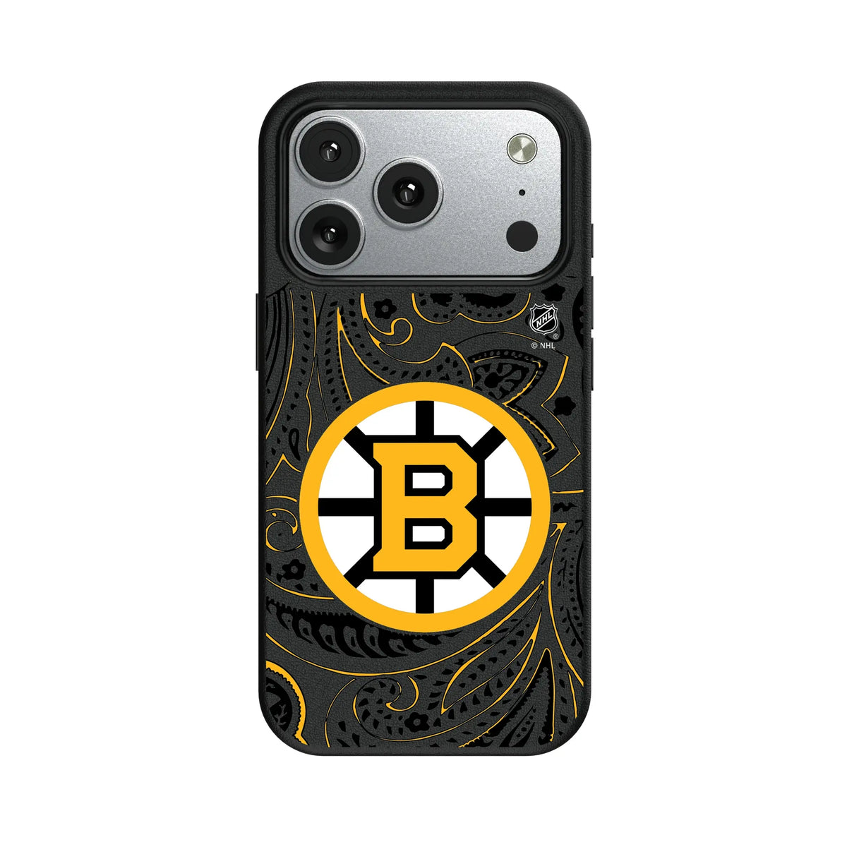 Boston Bruins Paisley iPhone MagSafe Compatible Phone Case for Apple iPhone#Device_iPhone 17 Pro