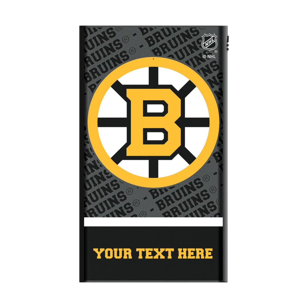 Boston Bruins Personalized EndZone Plus 5000mAh Flat Power Bank
