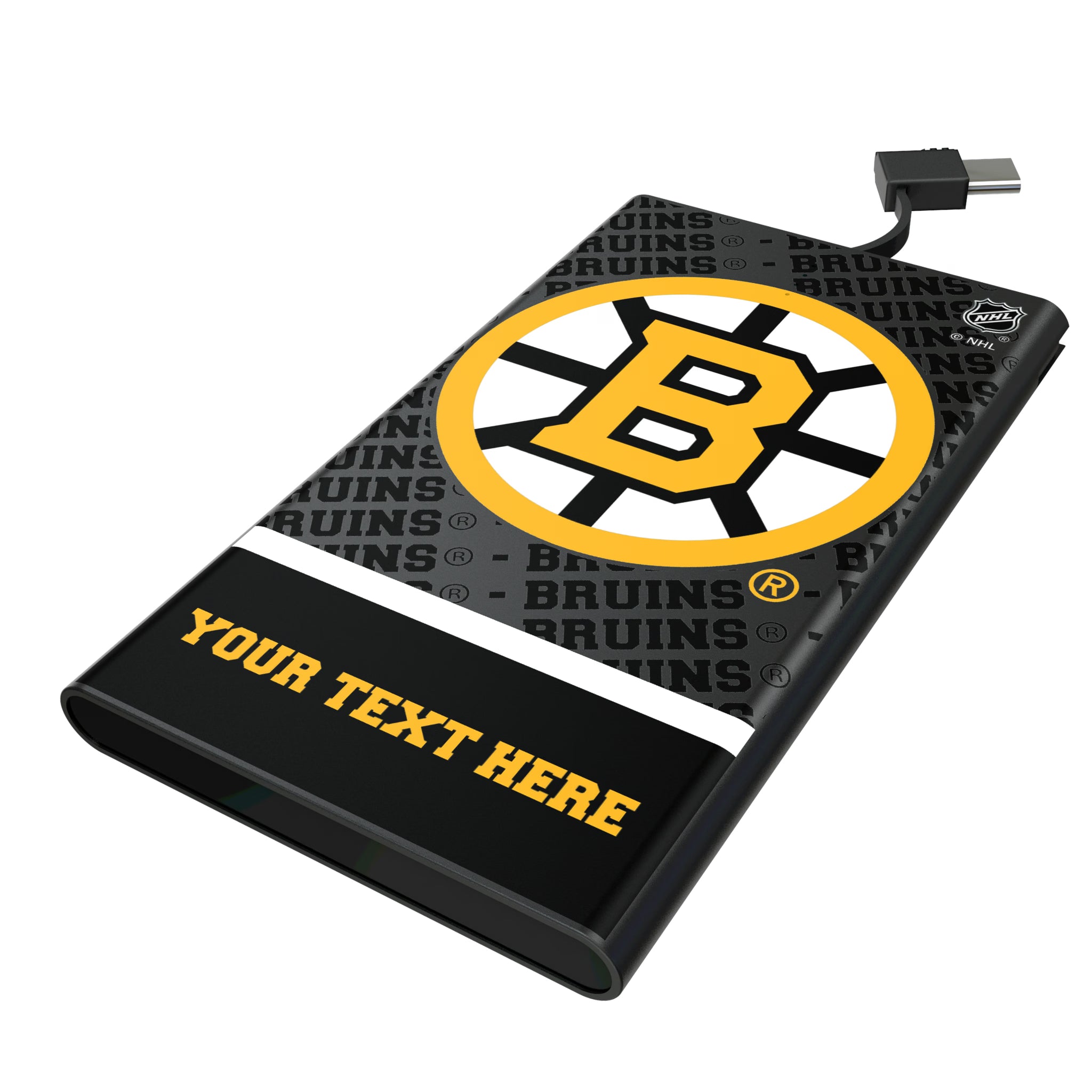 Boston Bruins Personalized EndZone Plus 5000mAh Flat Powerbank