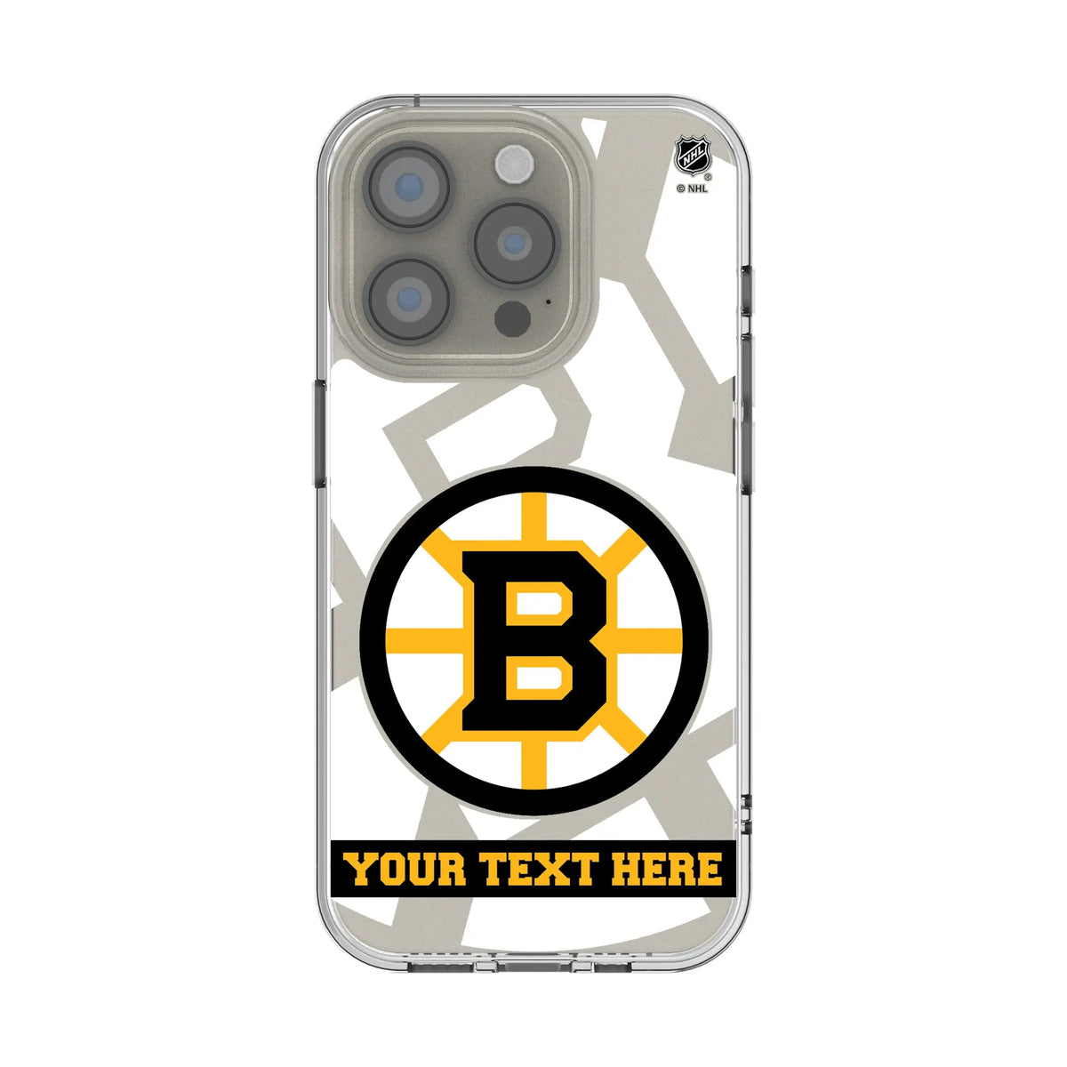 Boston Bruins Personalized Tilt iPhone Clear Phone Case for Apple iPhone