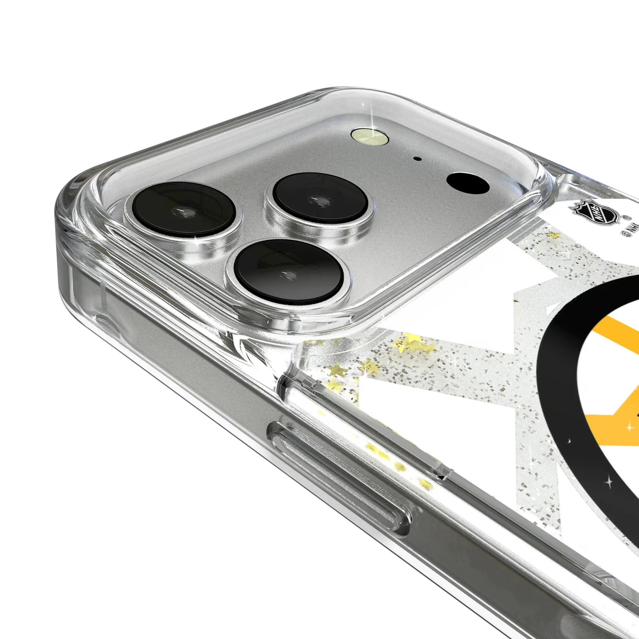 Boston Bruins Personalized Tilt iPhone Glitter Phone Case for Apple iPhone - Detail