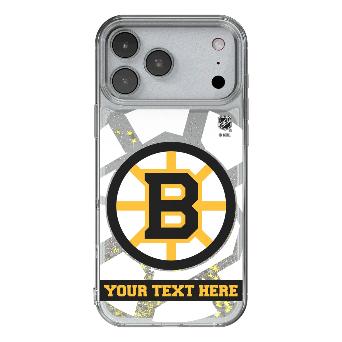 Boston Bruins Personalized Tilt iPhone Glitter Phone Case for Apple iPhone#Device_iPhone 17 Pro Max