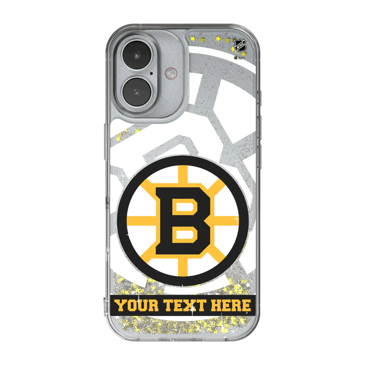 Boston Bruins Personalized Tilt iPhone Glitter Phone Case for Apple iPhone#Device_iPhone 17