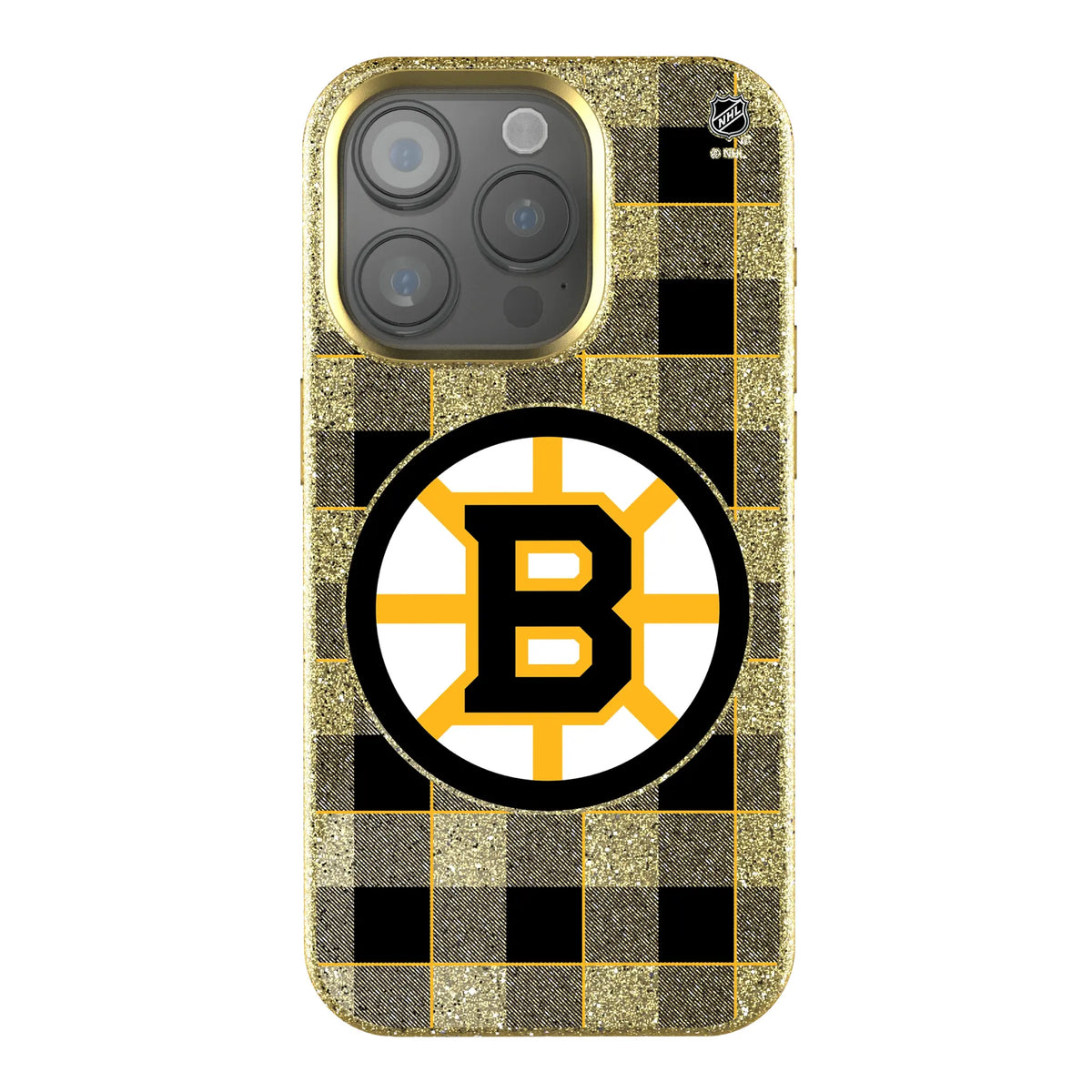 Boston Bruins Plaid iPhone Bling Phone Case for Apple iPhone